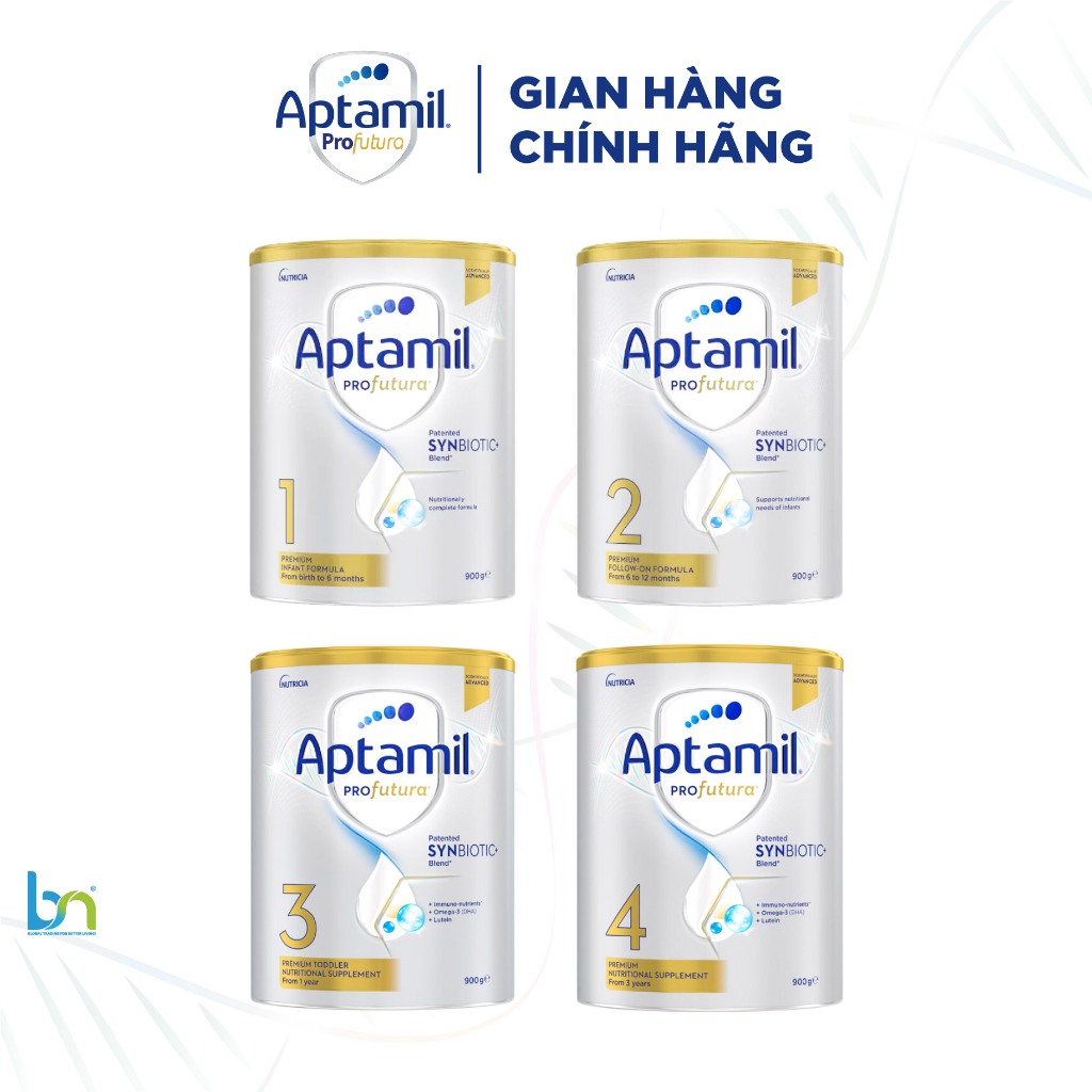 Combo 2 hộp sữa Aptamil Profutura Úc số 1 cho bé từ 0 - 6 tháng tuổi 900g