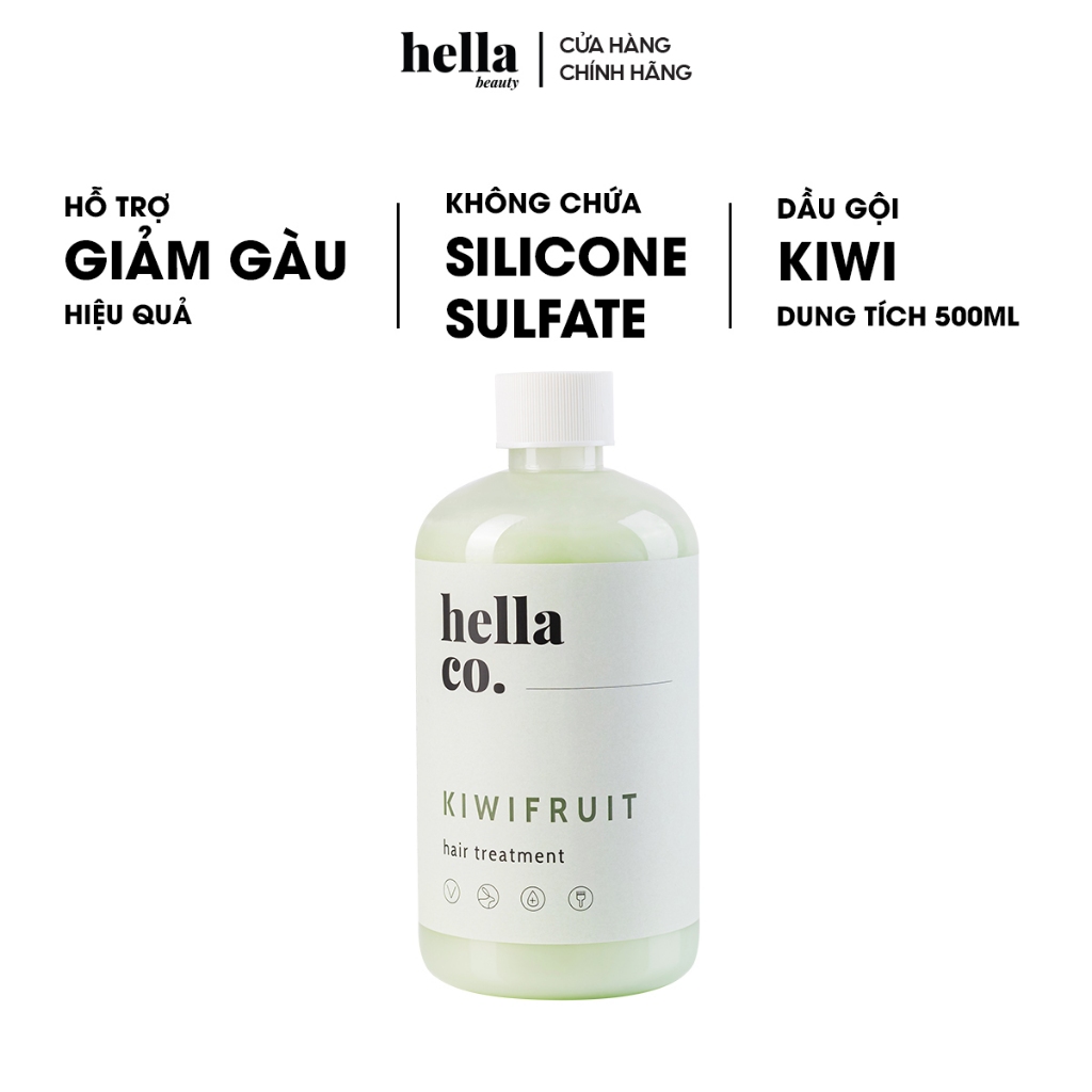 Dầu gội thảo mộc tinh dầu tự nhiên Kiwi Hella Beauty 500g