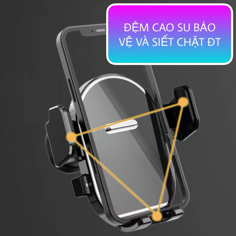 Giá đỡ điện thoại ô tô hình thác nước không che tầm nhìn lái xe - Kẹp giữ điện thoại gắn taplo xe hơi xoay 360 độ