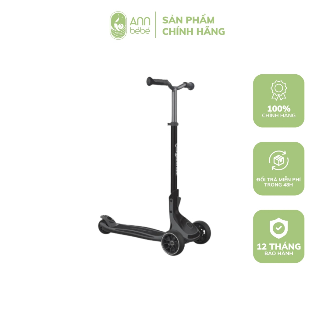 [CHÍNH HÃNG] Xe Scooter 3 bánh Globber Ultimum từ 5 tuổi, Charcoal Grey | ANNBEBE
