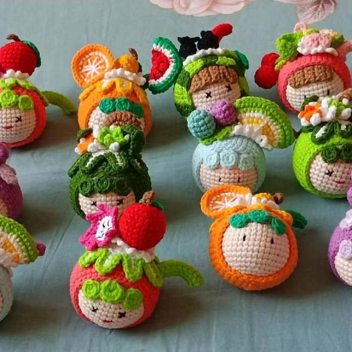 DIY Set Nguyên Liệu Tự Làm Móc Khóa Mochi Thanh Long Bằng Len Siêu Hot - Móc Khóa Len Handmade