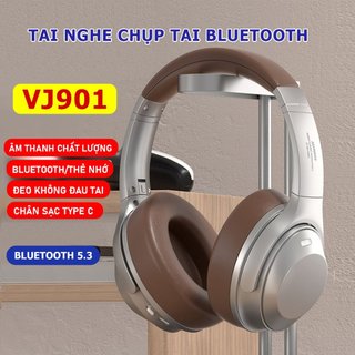 Tai nghe chụp tai không dây bluetooth Poermax VJ901 có hỗ trợ đàm thoài rảnh tay và gập gọn tiện lợi