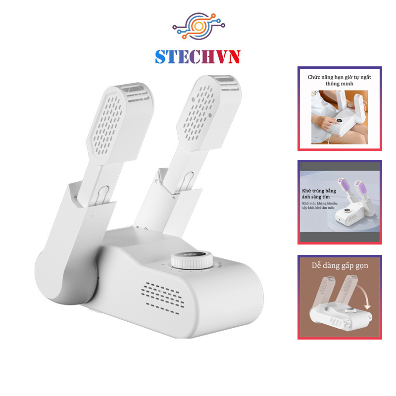 Máy Sấy Giày Khử Mùi Hiệu Quả Bằng Tia Cực Tím Cao Cấp Máy Hong Khô Giầy Tất Găng Tay Đa Năng Chống Hôi Chân Tay
