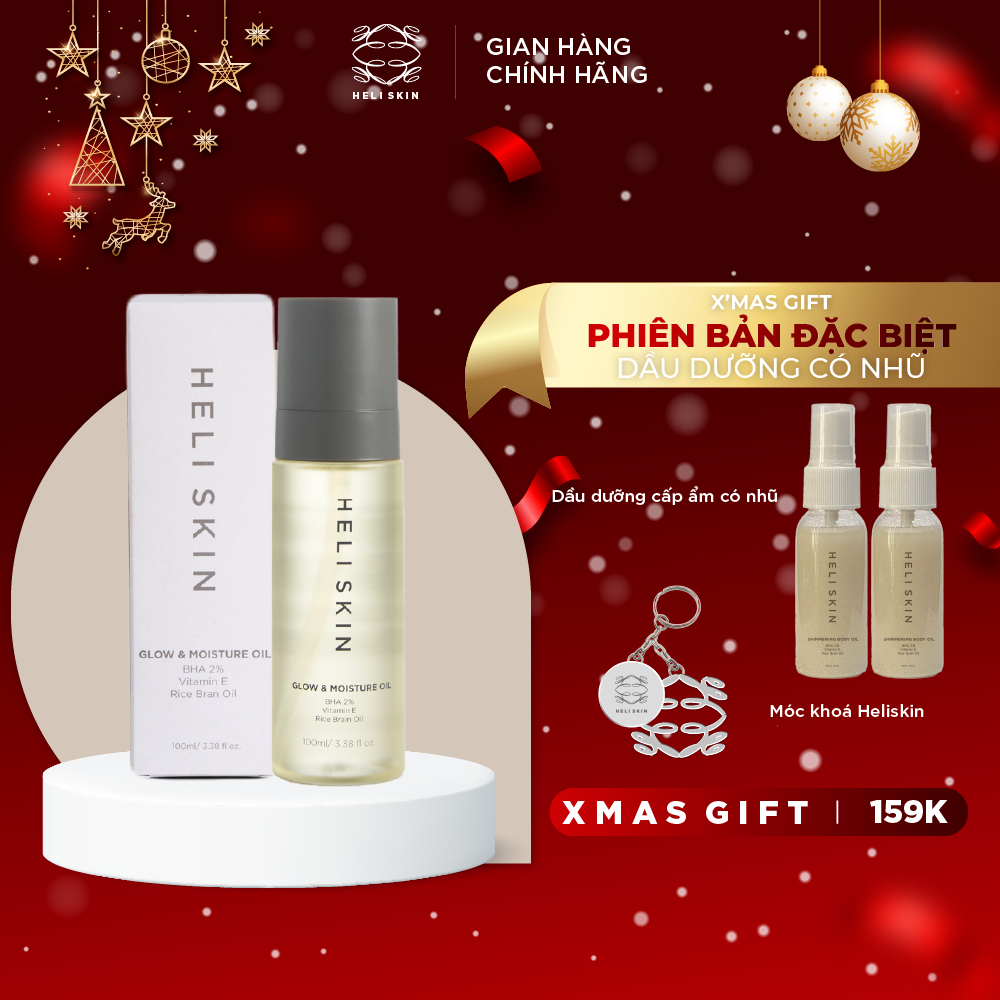 Dầu Dưỡng Cấp Ẩm Sâu Giúp Da Căng Bóng Heli Skin Glow & Moisture Oil 100Ml