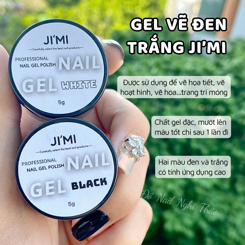 Gel vẽ trắng đen JIMI hũ 5g JELIVA