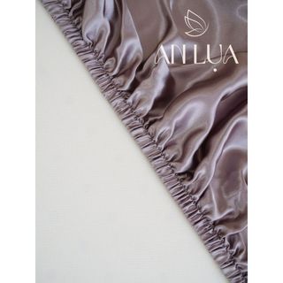 Bộ chăn drap 5 món An Lụa - Xám đen - vải lụa mịn mát và thân thiện cho da