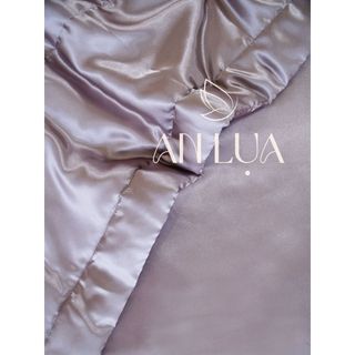 Bộ chăn drap 5 món An Lụa - Xám đen - vải lụa mịn mát và thân thiện cho da