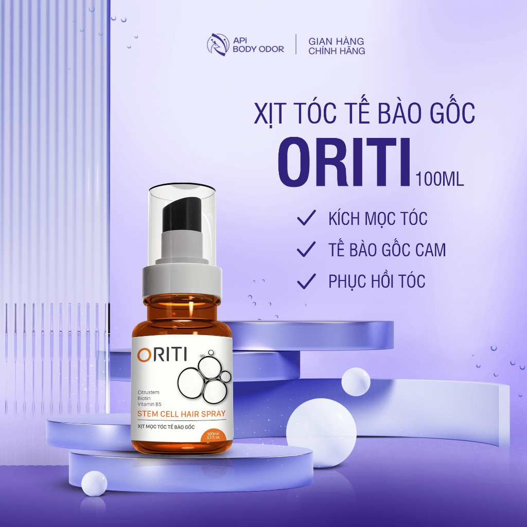 Xịt mọc tóc tế bào gốc ORITI - Kích thích mọc tóc, ngăn rụng tóc ORITI dưỡng ẩm và phục hồi tóc hư tổn 100ml