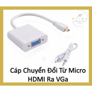Cáp chuyển đổi micro hdmi ra vga có audio - full box - loại tốt