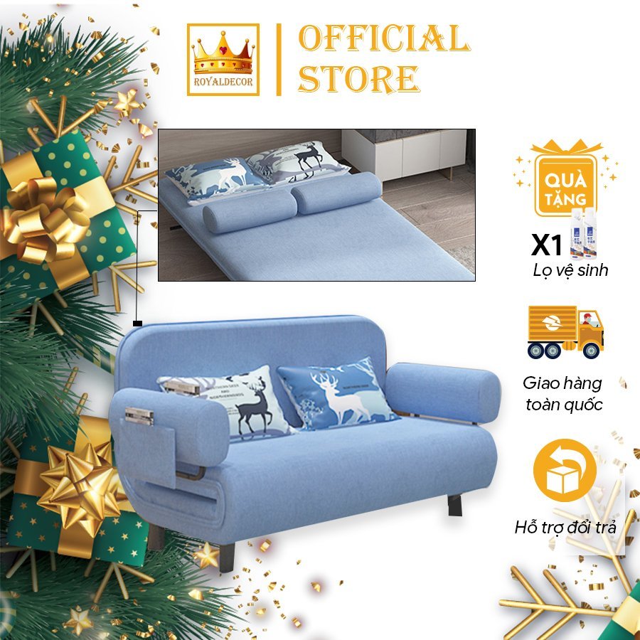 Ghế Sofa Giường Gấp Gọn và Mở Ra Thành Giường ROYALDECORHN Chân trụ chắc chắn, Rộng 1.2m - Nội Thất Phòng Ngủ