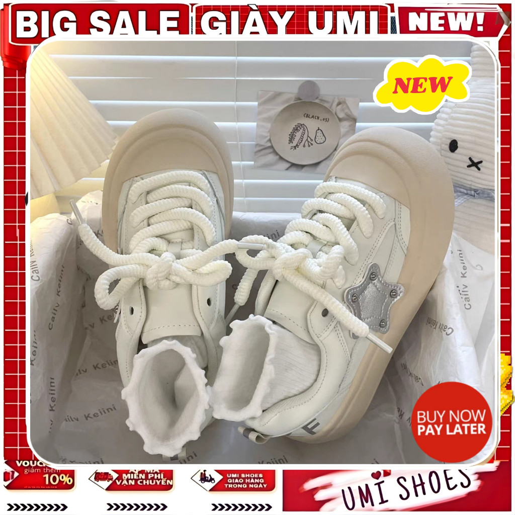 Giày thể thao nữ đế bằng bánh mì basic LISA đế cao 4cm vải canvas bata mới hot phong cách retro ulzzang đẹp cá tính đẹp