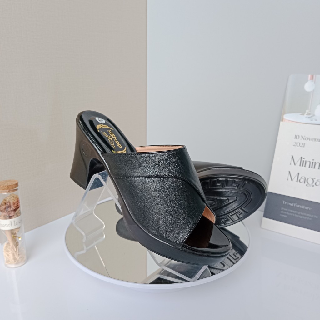 Dép cao gót nữ mẫu quai mờ bản vá gót vuông 3 phân, 5 phân, 7 phân và 8 phân bền đẹp, Thời Trang KH10 mẫu quai bản vá