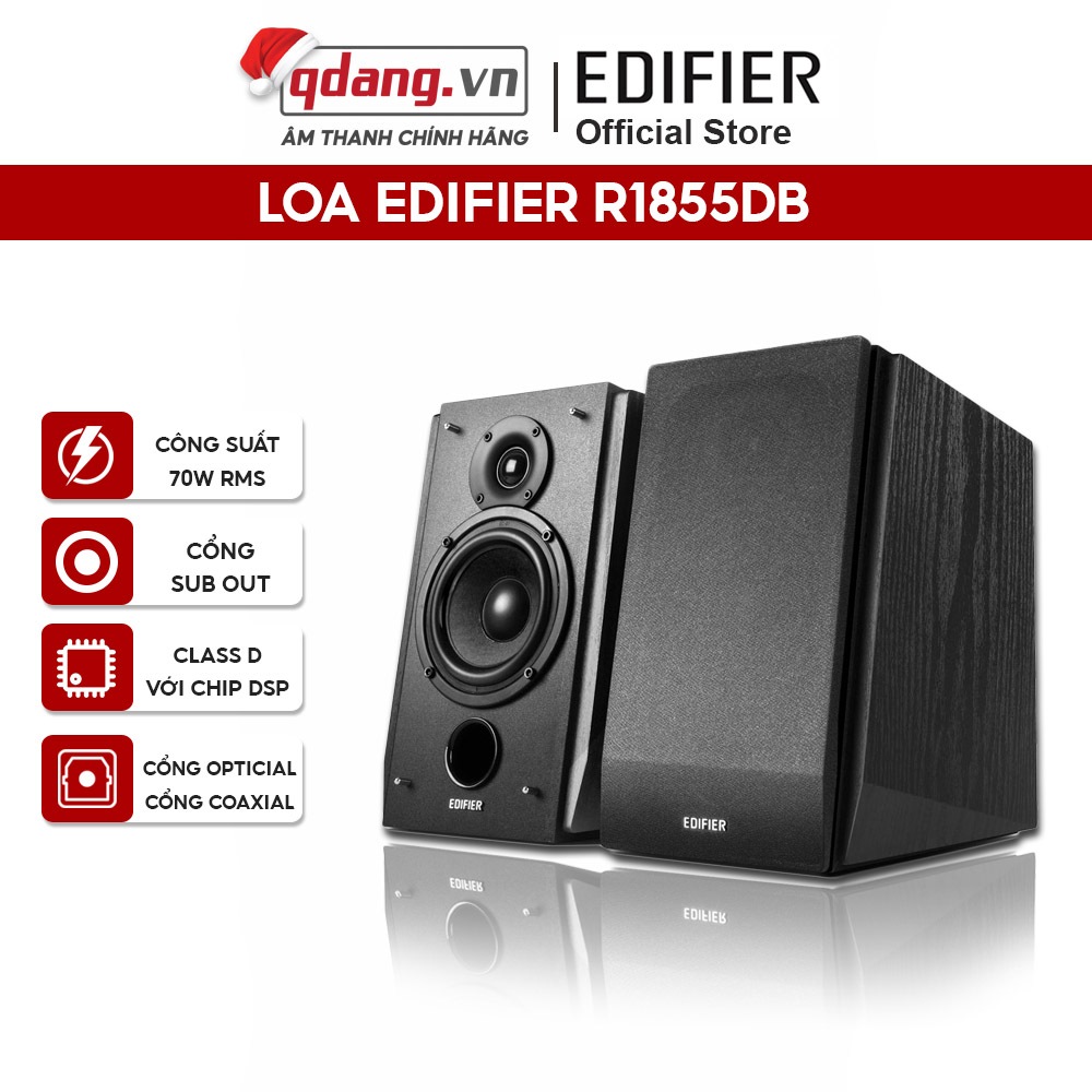 Loa EDIFIER R1855DB - Công suất 70W - Kết nối TV cổng quang - cổng ra Sub out