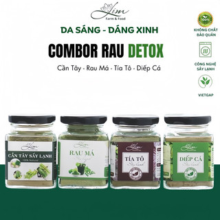 [Lim] Combor thải độc/ Detox cơ thể - bột rau củ sấy lạnh nguyên chất lọ thủy tinh 150g.
