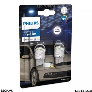 [LEDT2 ISOP] Đèn Led chân T20 Philips Ultinon [Số lượng : 1 cặp] [Bảo hành 5 năm]