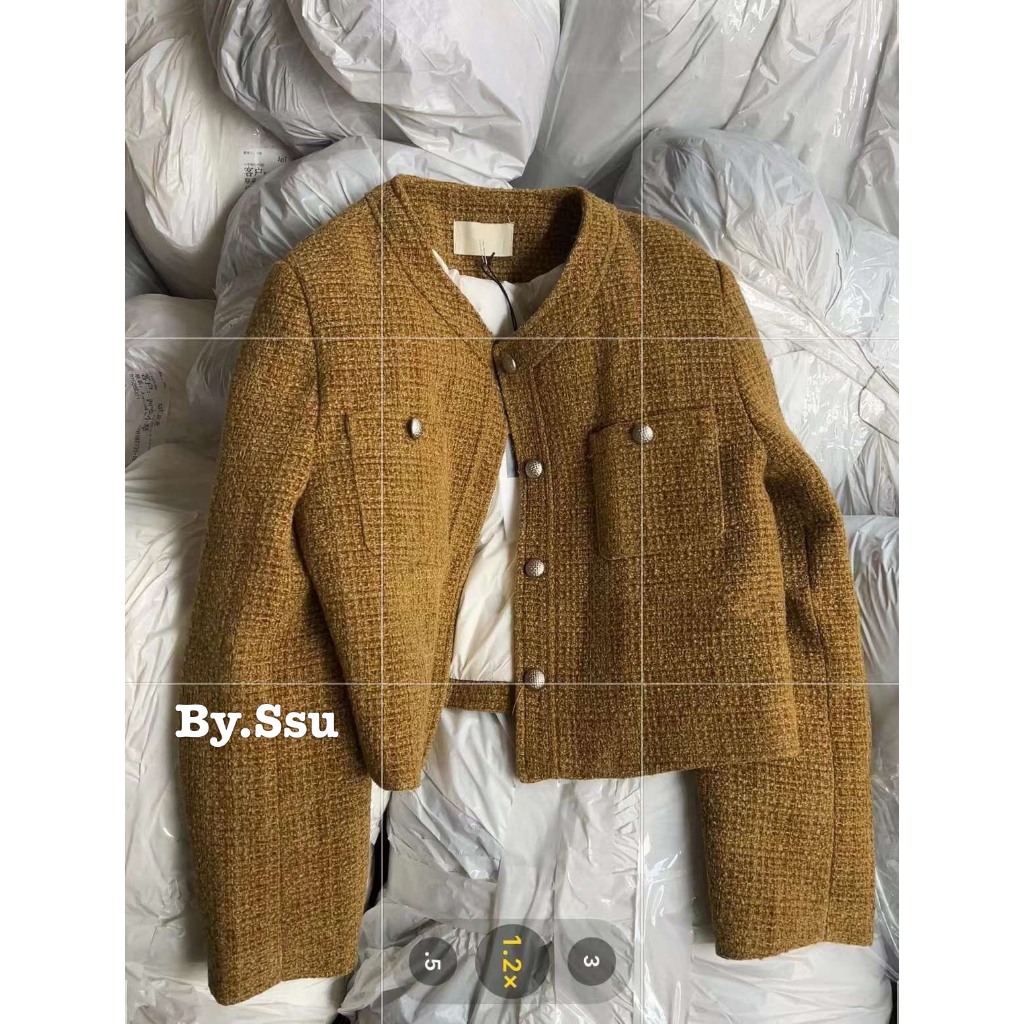 Áo Tweed Xinyao lót lông vũ  - MIDISTORE