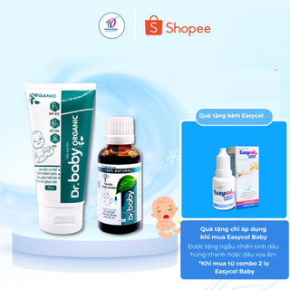 Combo dầu húng chanh Dr. Baby Và Dầu Xoa Ấm Dr. Baby Organic cho bé giảm ho hắt hơi sổ mũi giữ ấm cơ thể