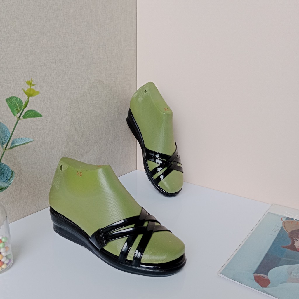 Dép cao gót nữ mẫu hai quai dây đan gót vuông 3 phân, 5 phân, 7 phân và 8 phân bền đẹp, Thời Trang KH08 mẫu 2 quai dây