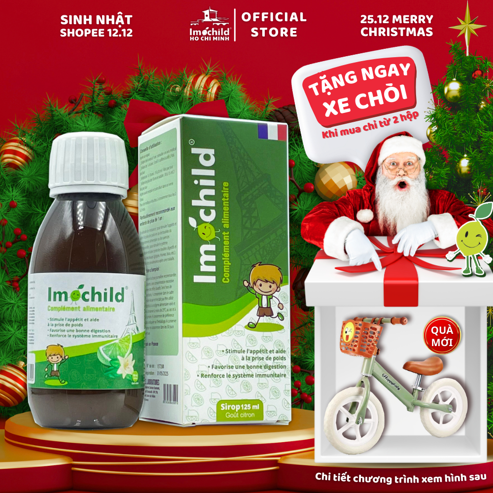 Siro Tăng Đề Kháng Cho Bé Imochild Giúp Bé Tăng Đề Kháng, Cải Thiện Chứng Biếng Ăn Lọ 125ml
