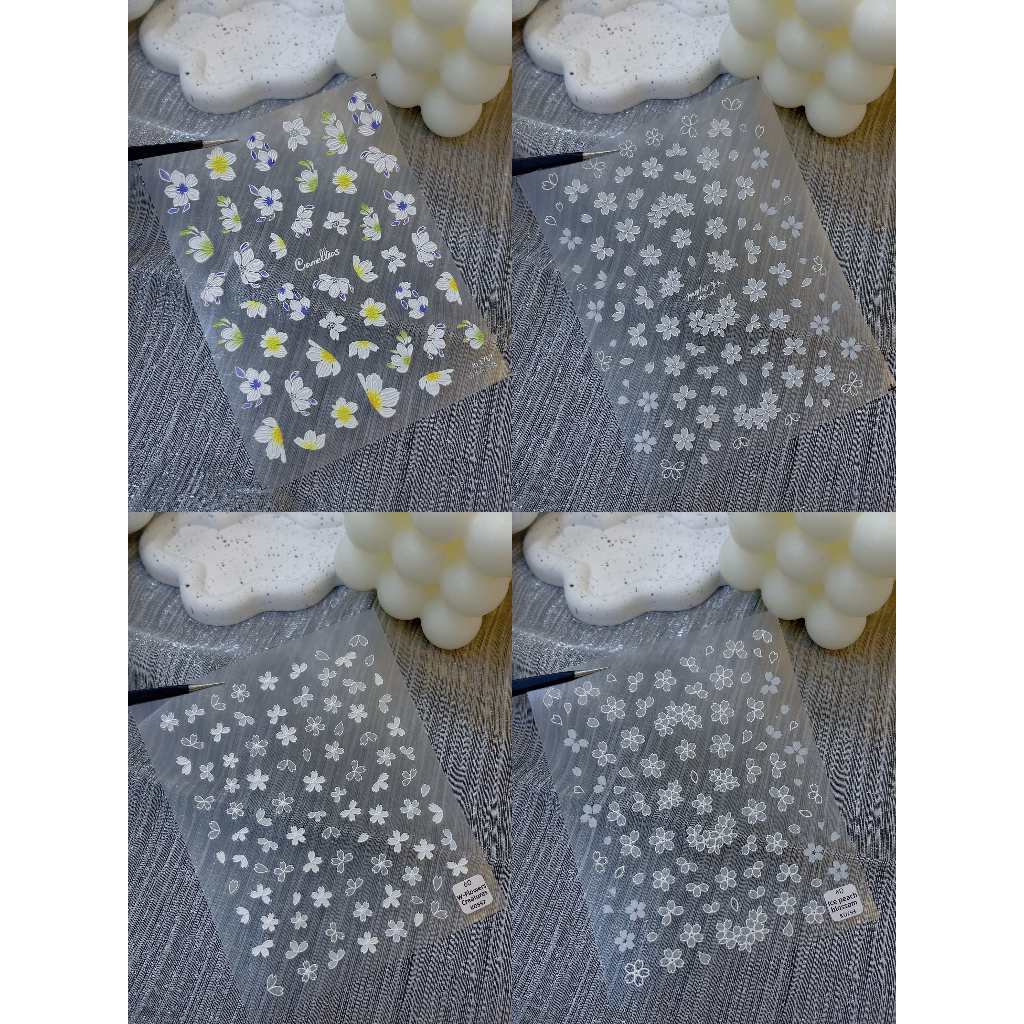 Sticker miếng dán móng tay hoa lá , sticker hoa rơi cao cấp, sticker nail trang trí móng