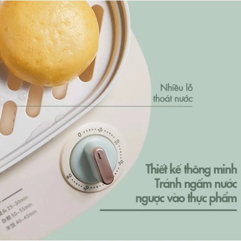 Nồi Hấp Thức Ăn 2 Tầng Đa Năng Bear DZG-C60Q8 Dung Tích 6L | Hàng Chính Hãng | Bảo Hành 18T | Mimax Store