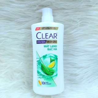 Chai dầu gội clear bạc hà chai 880g