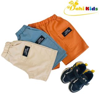 Quần Đùi Ngố Trẻ Em DaHi Kids Vải Đũi Xước , Quần Lửng Bé Trai Vải Đũi Mát Size 10kg Đến 35kg