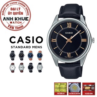 Đồng hồ nam dây da Casio chính hãng MTP-V005 Series (40mm)