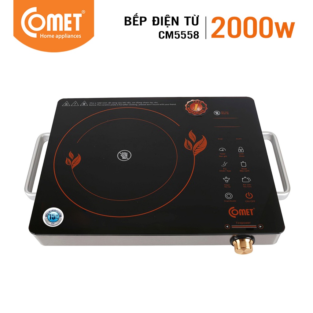 Hỏa tốc - Bếp hồng ngoại nút cảm ứng cao cấp COMET - CM5558
