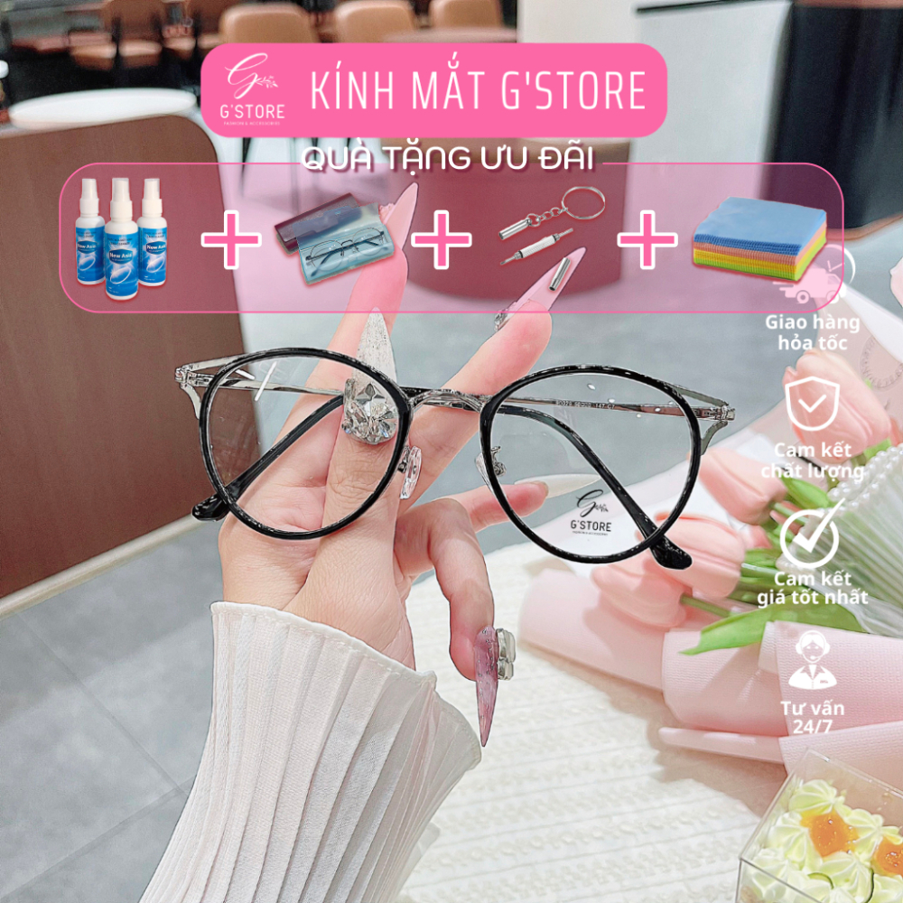 Gọng Kính Mắt Mèo Nữ Đẹp Chất Liệu Nhựa Dẻo Nhẹ Nhàng Thanh Mảnh Hợp Thời Trang 90029 - G'store