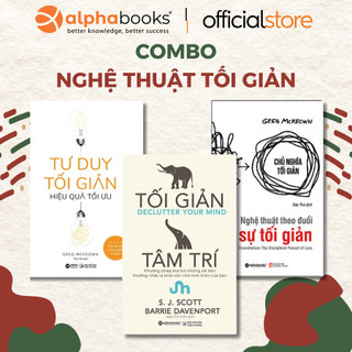Sách: lẻ/combo nghệ thuật sống tối giản: tối giản tâm trí + tư duy tối giản + nghệ thuật theo đuổi sự tối giản