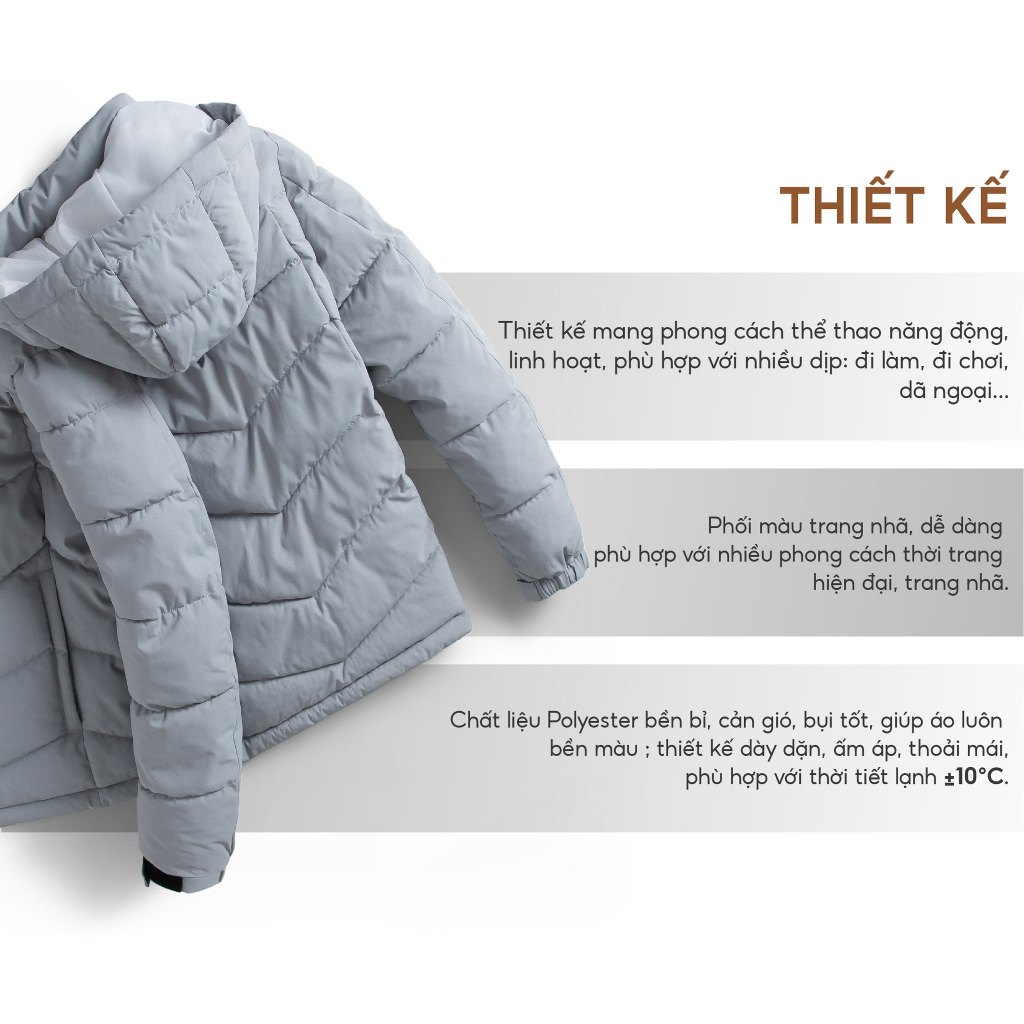 Áo Khoác Phao Nam, Khoác Parka Nam GRSIMPLE Chần Bông Chống Nước Cao Cấp, Siêu Nhẹ, Siêu Ấm,Phom Ôm Vừa Trẻ Trung CF2001