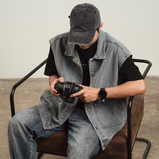 Áo Khoác Gile Bò Nam Cao Cấp DENIMST 1018 Chất Jean, Dáng Suông