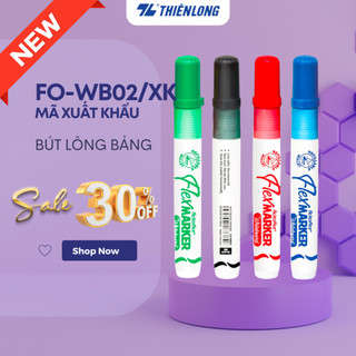 Bút lông bảng Thiên Long Flexoffice FO-WB02/XK Whiteboard Marker - Mực mới, tốt, màu đậm, tươi sáng, dễ xóa khi lau bảng