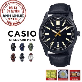 Đồng hồ nam dây da Casio chính hãng MTP-VD02 Series (41mm)