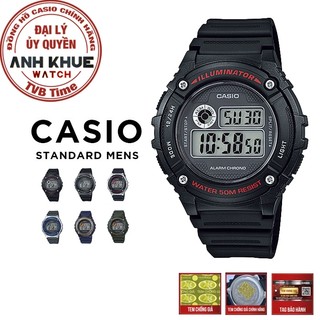Đồng hồ nam dây nhựa Casio chính hãng W-216 Series (43mm)