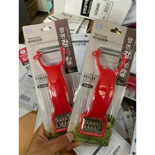 #hàng chính hãng# dao nạo, bào rau củ quả ggomi hàn quốc gg606- 2 đầu lưỡi dao sợi và vỏ bằng thép ko gỉ, thân nhựa abs