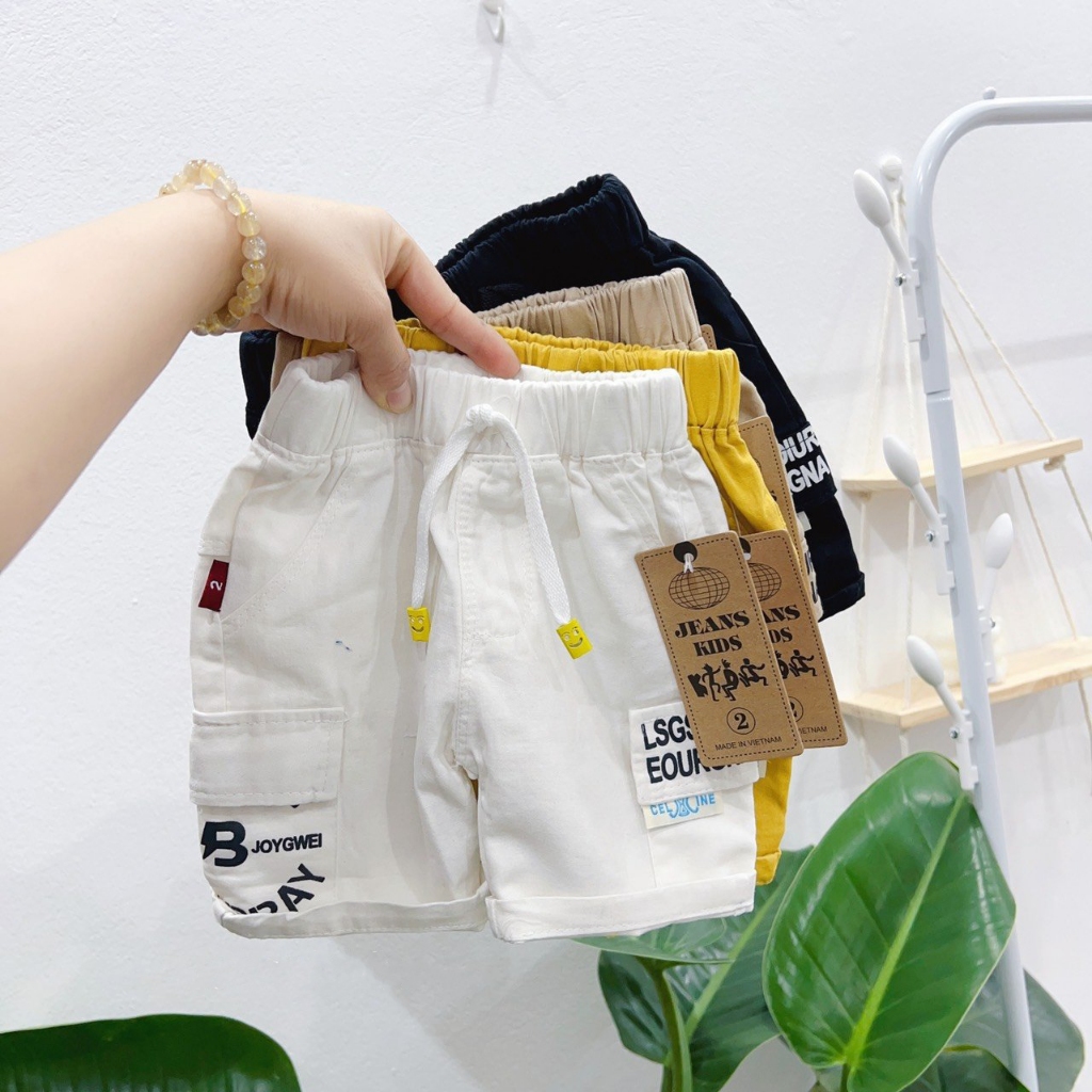Quần kaki túi hộp cho bé trai, quần kaki short size 9 29kg