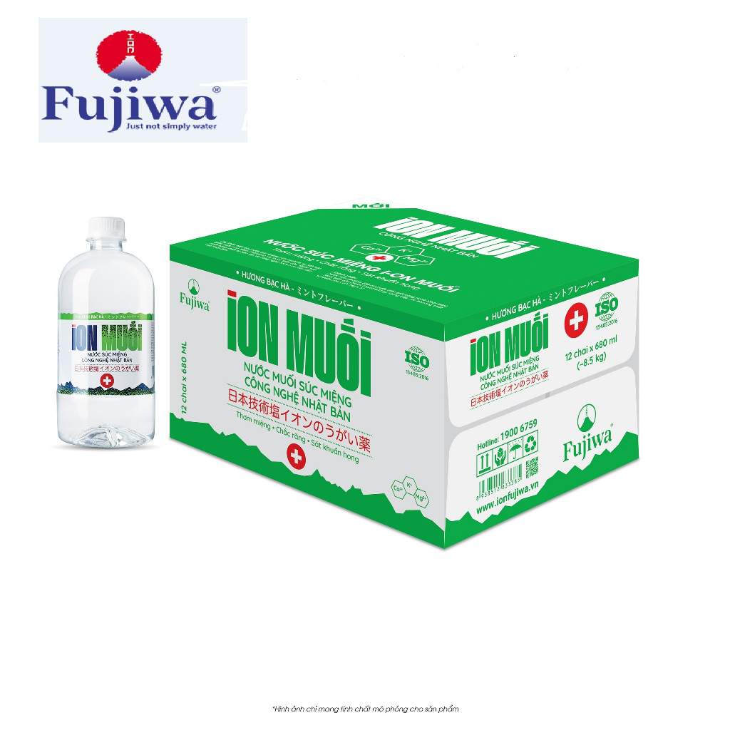Nước súc miệng ion Muối Hương Bạc Hà 680ml – Thùng 12 chai