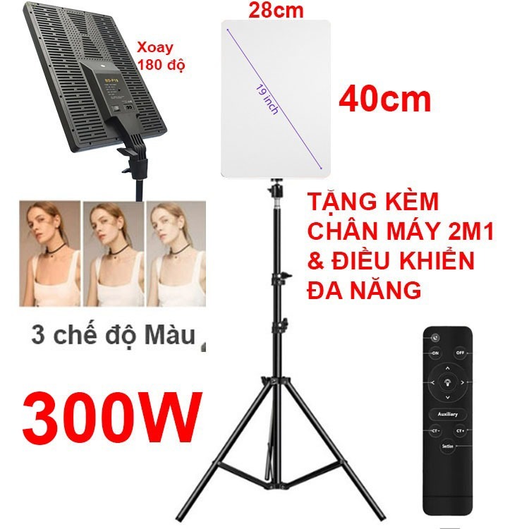 Bộ Đèn Led hỗ trợ ánh sáng studio chụp ảnh sản phẩm quay video Livestream 11 inch 19 inch 300W Livemax