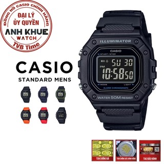 Đồng hồ nam dây nhựa Casio chính hãng W-218 Series (43mm)