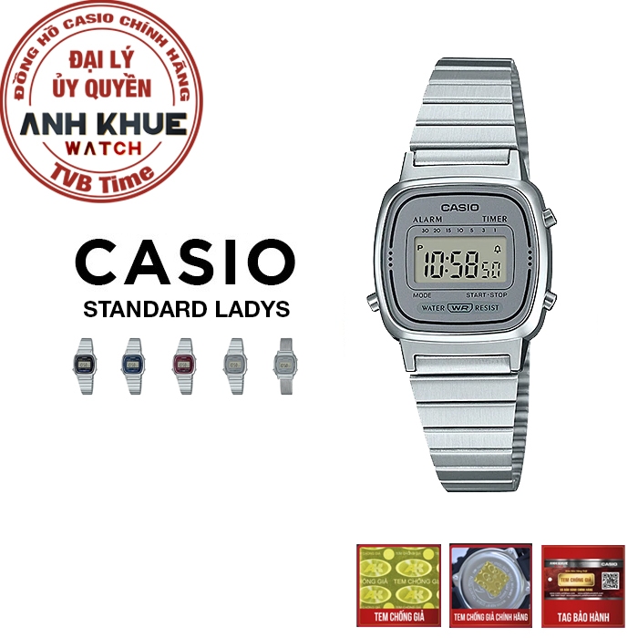 Đồng hồ nữ dây kim loại Casio chính hãng Anh Khuê LA670 Series (24mm)