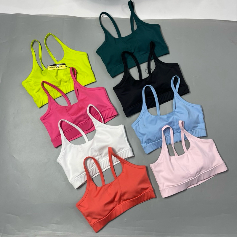 Áo Bra Thể Thao Tập Gym Yoga 2 Dây Lưng Đắp Chéo CY02 Vải Thun Lạnh Co Dãn Tốt