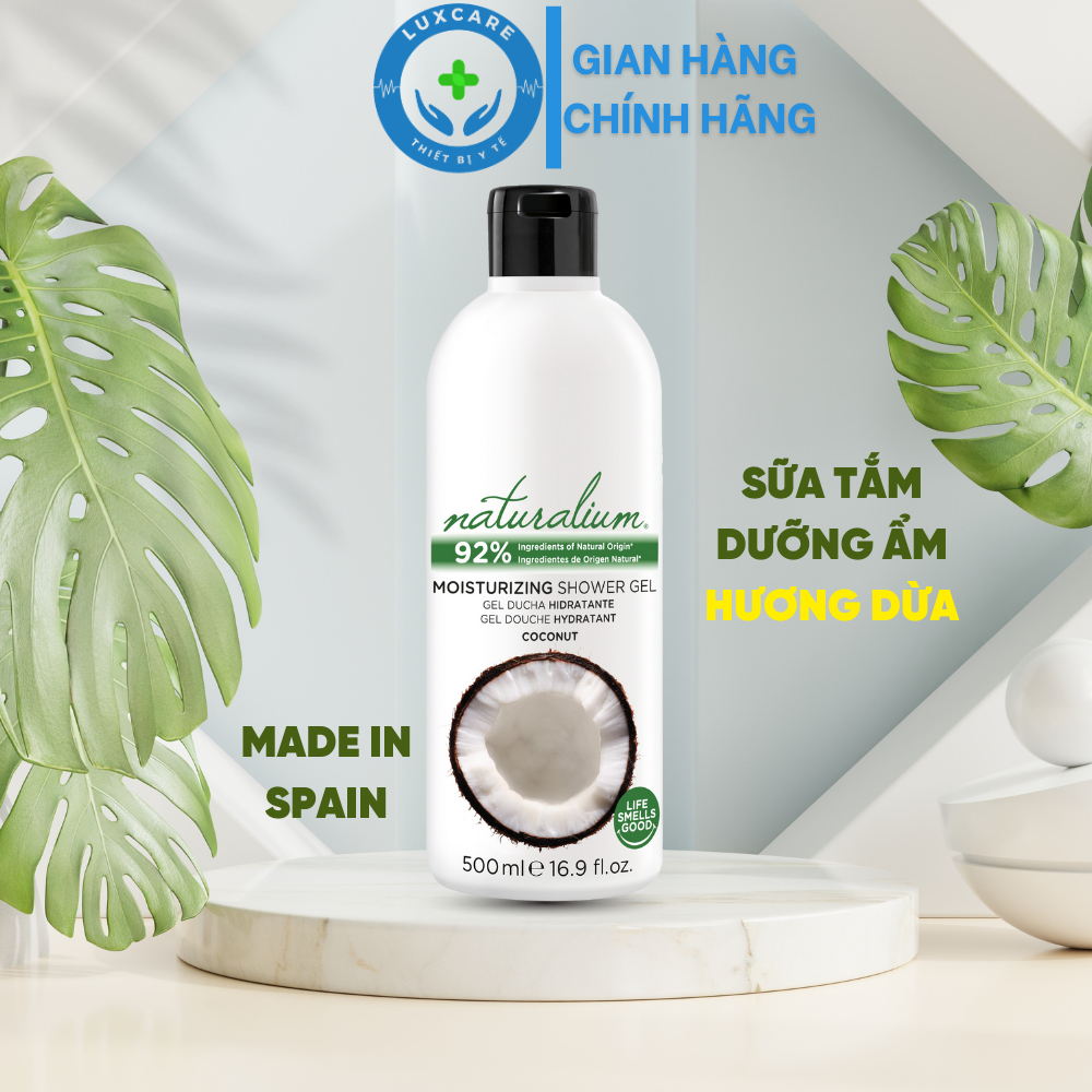 Sữa tắm dưỡng ẩm Naturalium (Hương Dừa) 500ml tái tạo làn da giúp da hết bị chảy xệ, trả lại làn da căng mịn, tươi trẻ