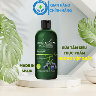 Sữa tắm siêu thực phẩm Naturalium (Chiết xuất từ Việt Quất) 500ml chống ung thư da, giúp da trắng hồng từ bên trong