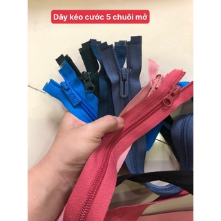 Dây kéo áo khoác cước 5 hàng xuất dư nhiều màu