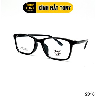 Gọng kính cận nam nữ Tony Luxury Eyewear chính hãng mắt kính vuông gọng nhựa dẻo 2816 - Nhận Cắt Tròng Cận Viễn Loạn