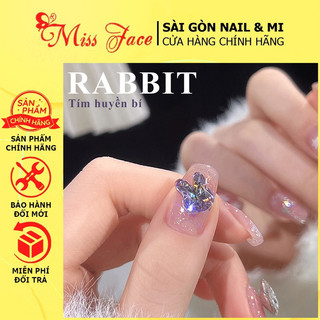 Charm thỏ - đá khối - Đá khối hình thỏ - Charm design