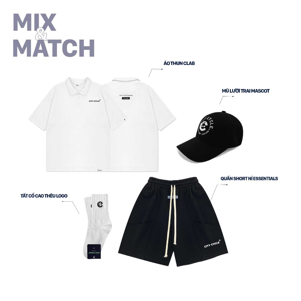 Áo Polo Local Brand Ngắn Tay Lazy City Cycle cotton form rộng nam nữ oversize unisex