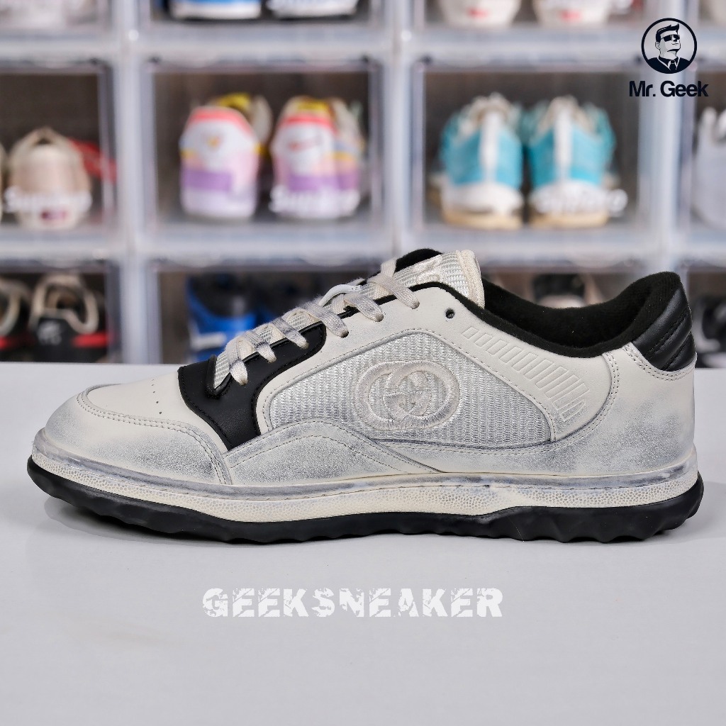 Giày Sneaker cổ thấp Gu Mac 80 - Off White - White Black